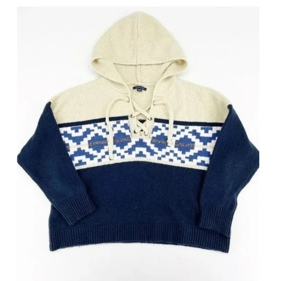 American Eagle Sweater Hoodie size M EUC - Picture 2 of 6